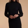 Lynx Slouchy Mini Dress In Black