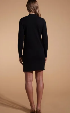 Lynx Slouchy Mini Dress In Black