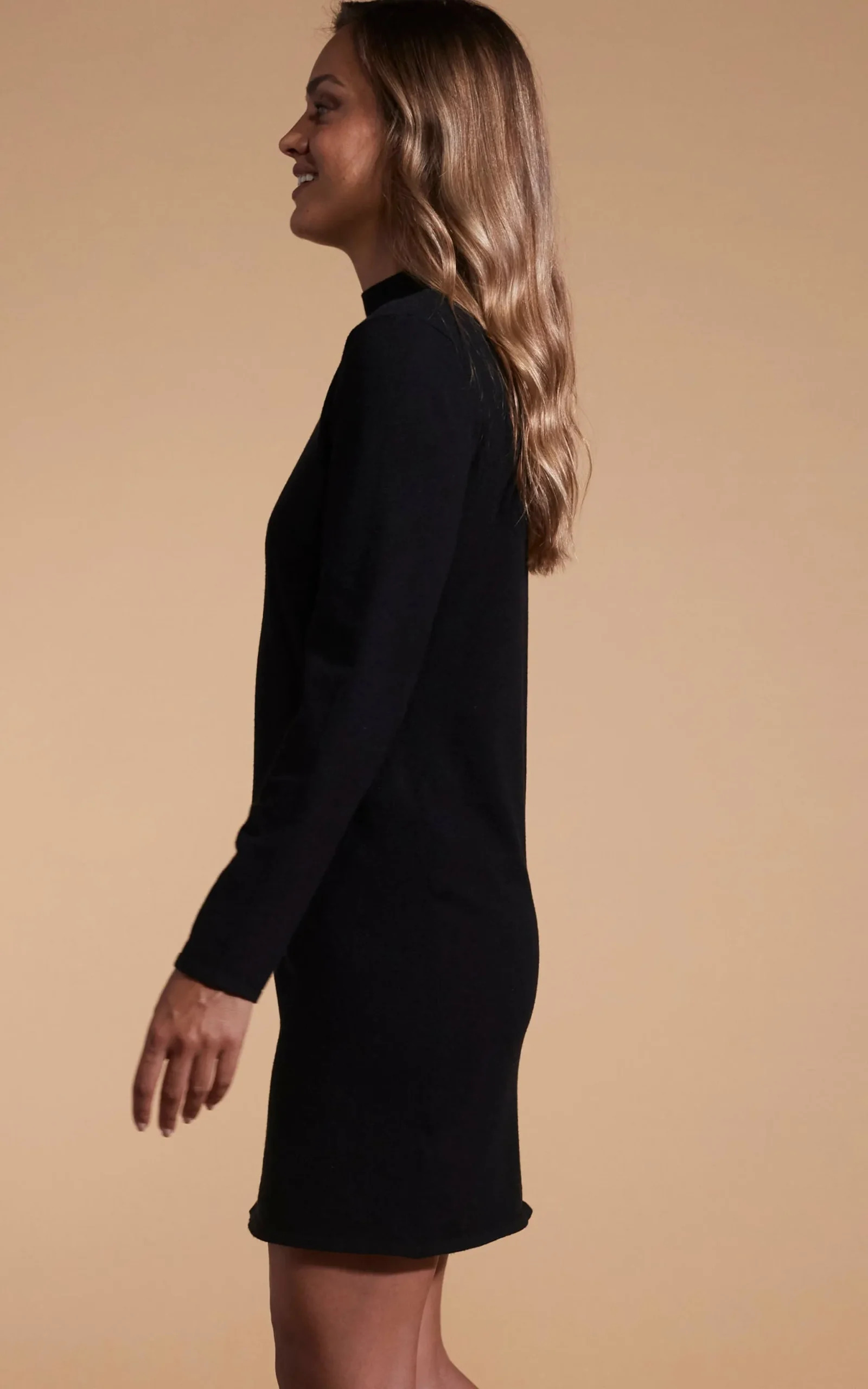 Lynx Slouchy Mini Dress In Black