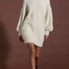 Maggie Jumper Dress In Beige