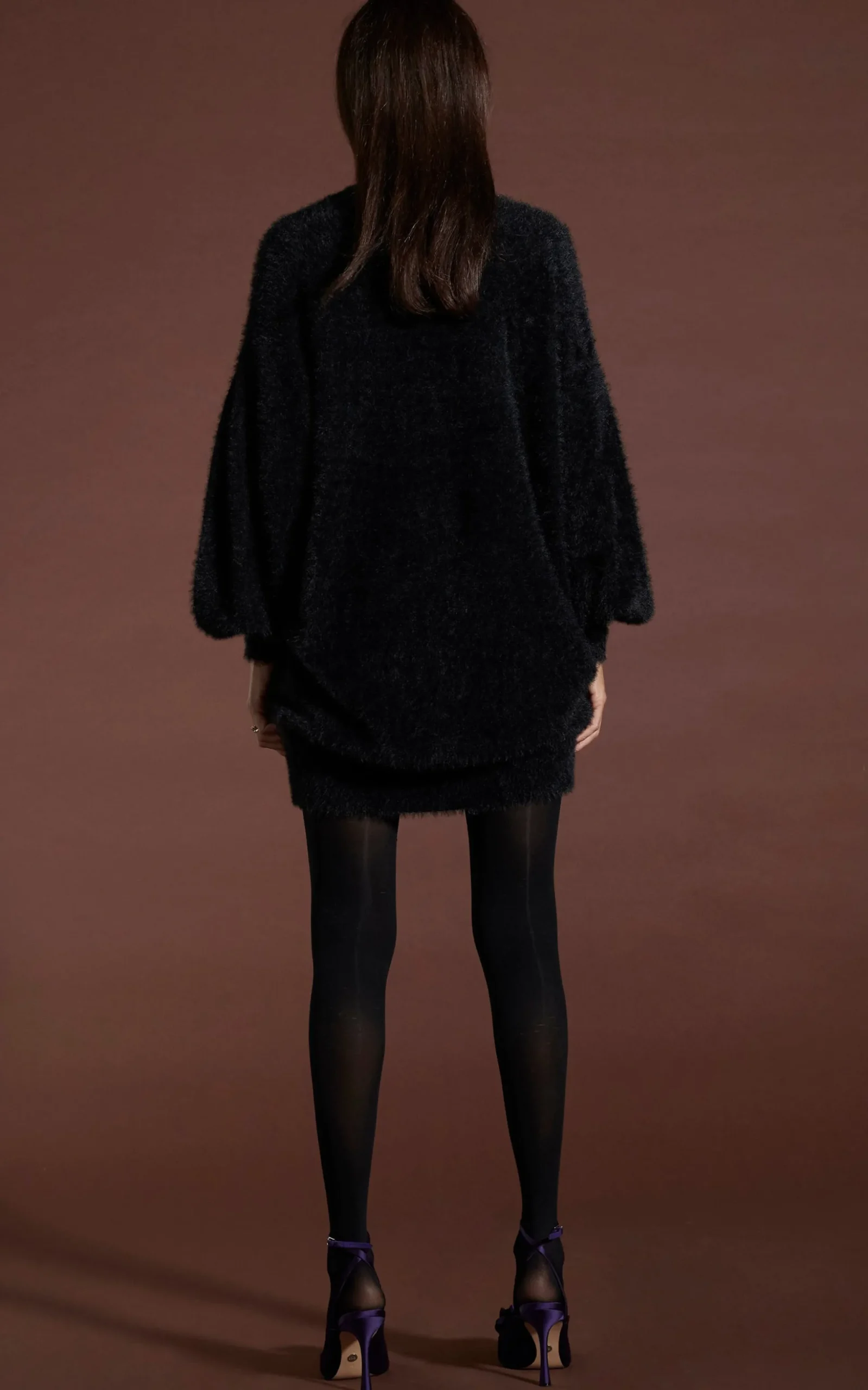 Maggie Jumper Dress In Black