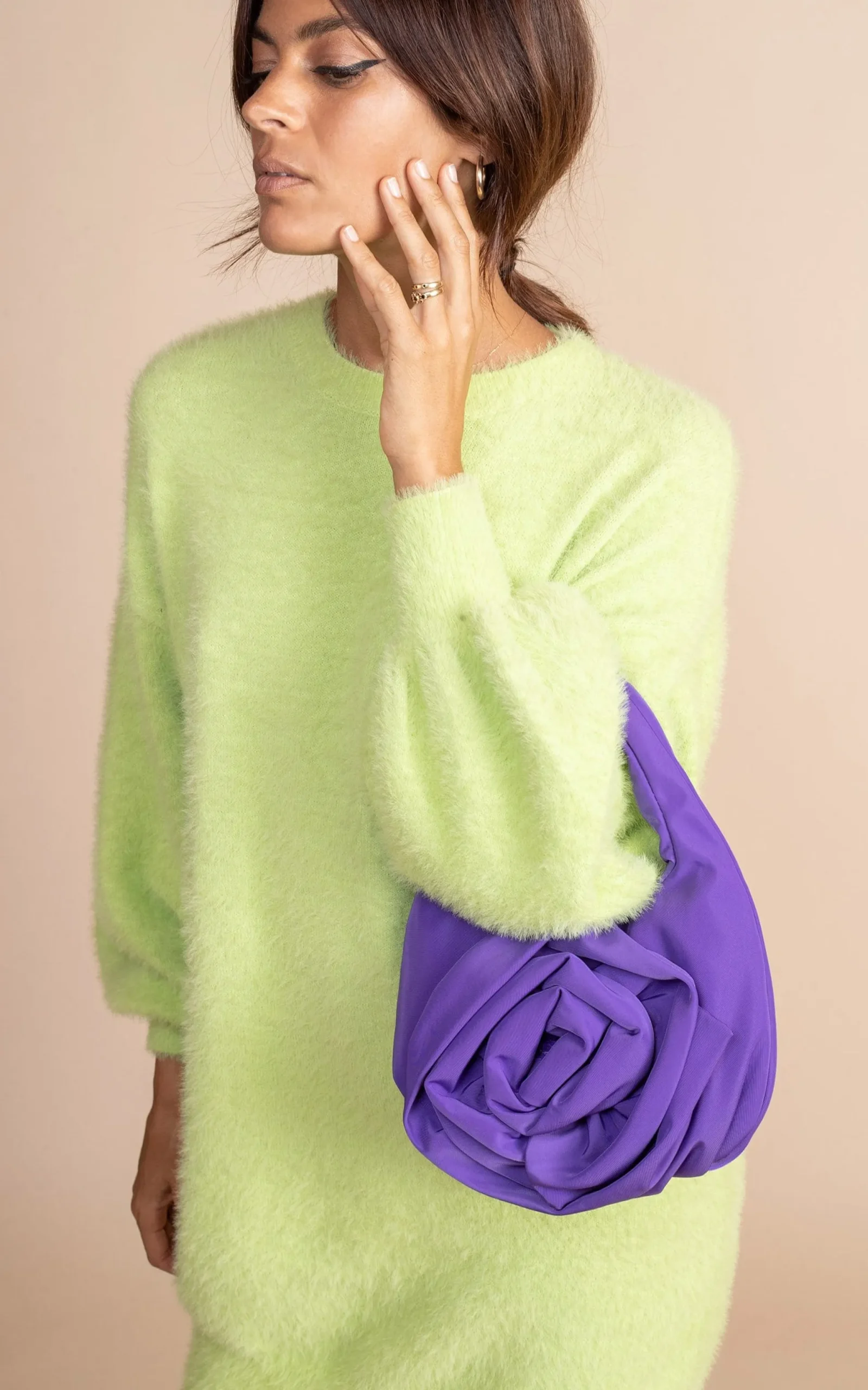 Maggie Jumper Dress In Sherbert