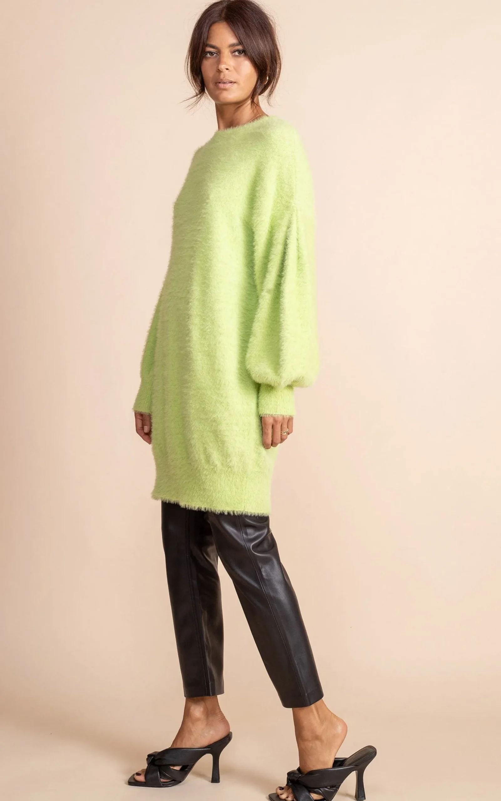 Maggie Jumper Dress In Sherbert