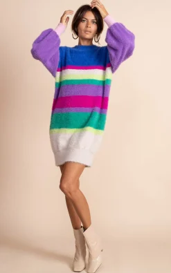 Maggie Jumper Dress In Stripe