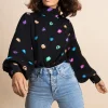Margo Pintuck Blouse In Vintage Dots