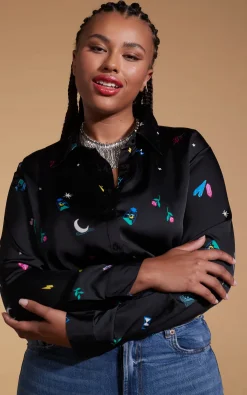 Nevada Shirt In Mystic Ditzy- Extended Sizing