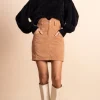 Nikeeta Mini Skirt In Tan