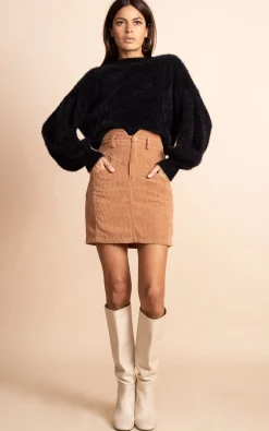 Nikeeta Mini Skirt In Tan