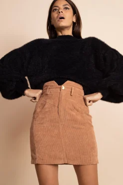 Nikeeta Mini Skirt In Tan