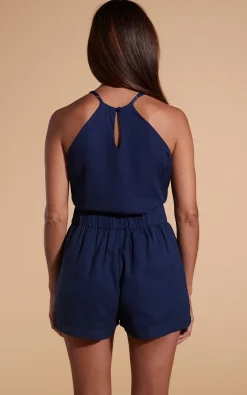 Nina Halter Cami Top In Navy