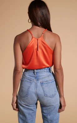 Nina Halter Cami Top In Orange