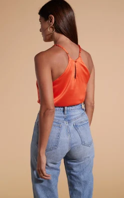 Nina Halter Cami Top In Orange