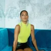 Olive Tank Top In Acid Lime