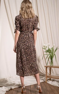 Olivera Midi Dress In Rich Leopard