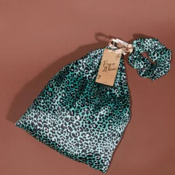 Oona Shortie Pj Set In Mint Ditsy Leopard