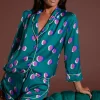 Oona Shortie Pj Set In Polka Dot Purple On Green