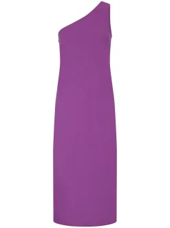 Portia Linen Midi Dress In Purple