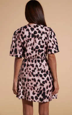 Rafferty Dress In Blush Leopard