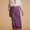 Renzo Skirt In Black On Pink Leopard