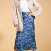 Renzo Skirt In Blue 50S Floral