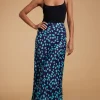Renzo Skirt In Ice Blue On Navy Cloud