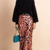 Renzo Skirt In Plorange Leopard