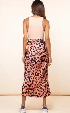 Renzo Skirt In Plorange Leopard
