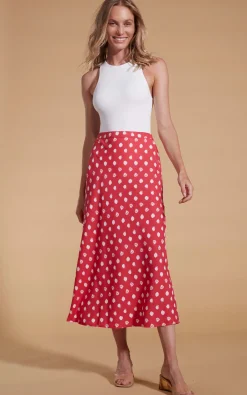 Renzo Skirt In Red Polka Dot