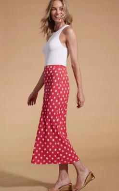 Renzo Skirt In Red Polka Dot