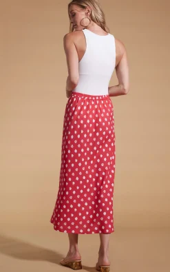 Renzo Skirt In Red Polka Dot