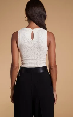 Riva Pointelle Bodysuit In Cream