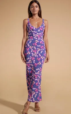 Sabrina Midaxi Dress In Purple Tulip