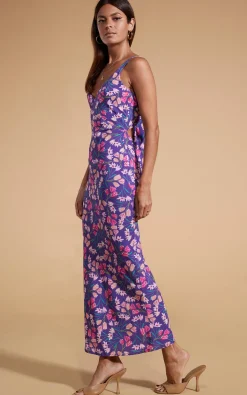 Sabrina Midaxi Dress In Purple Tulip