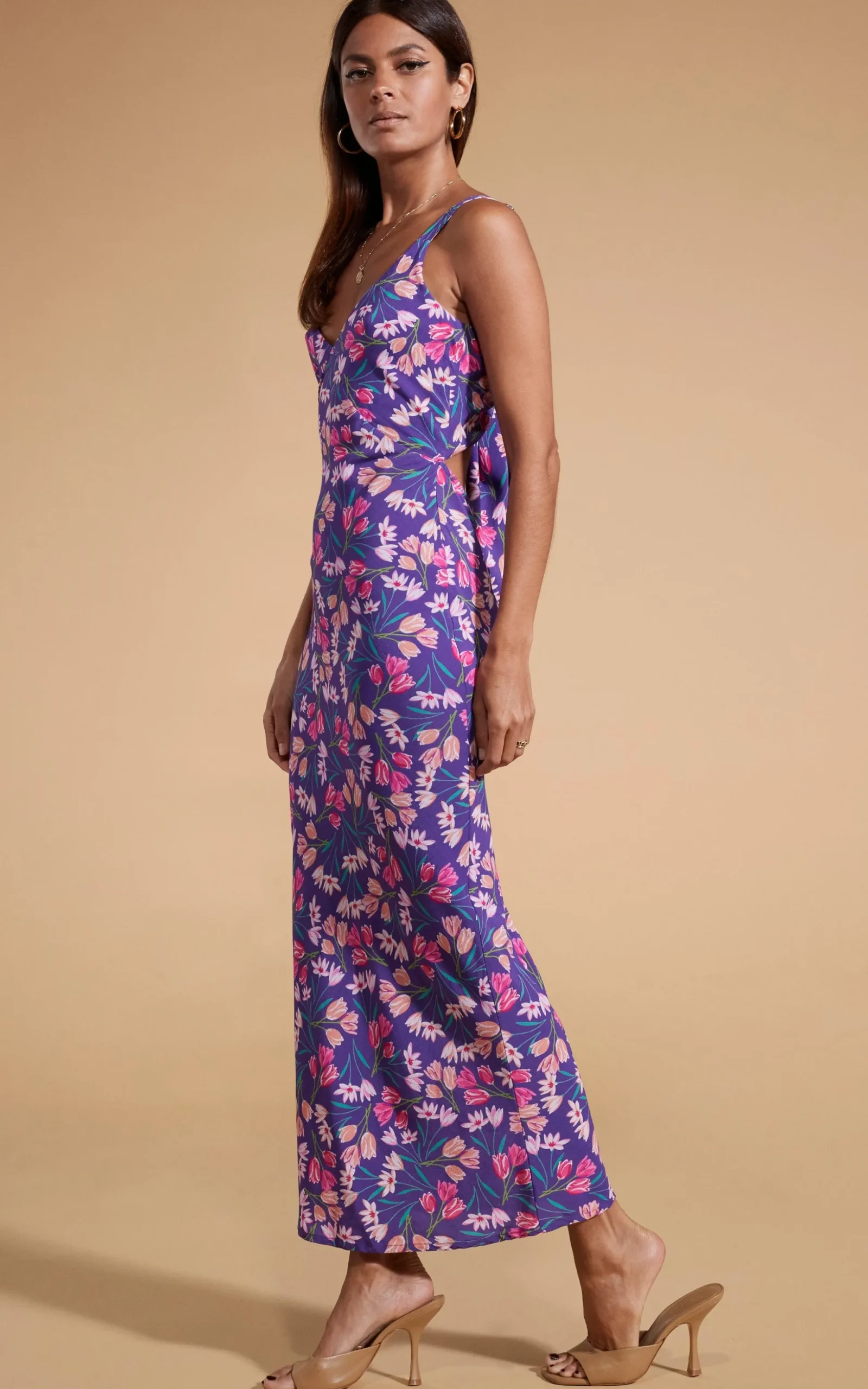 Sabrina Midaxi Dress In Purple Tulip