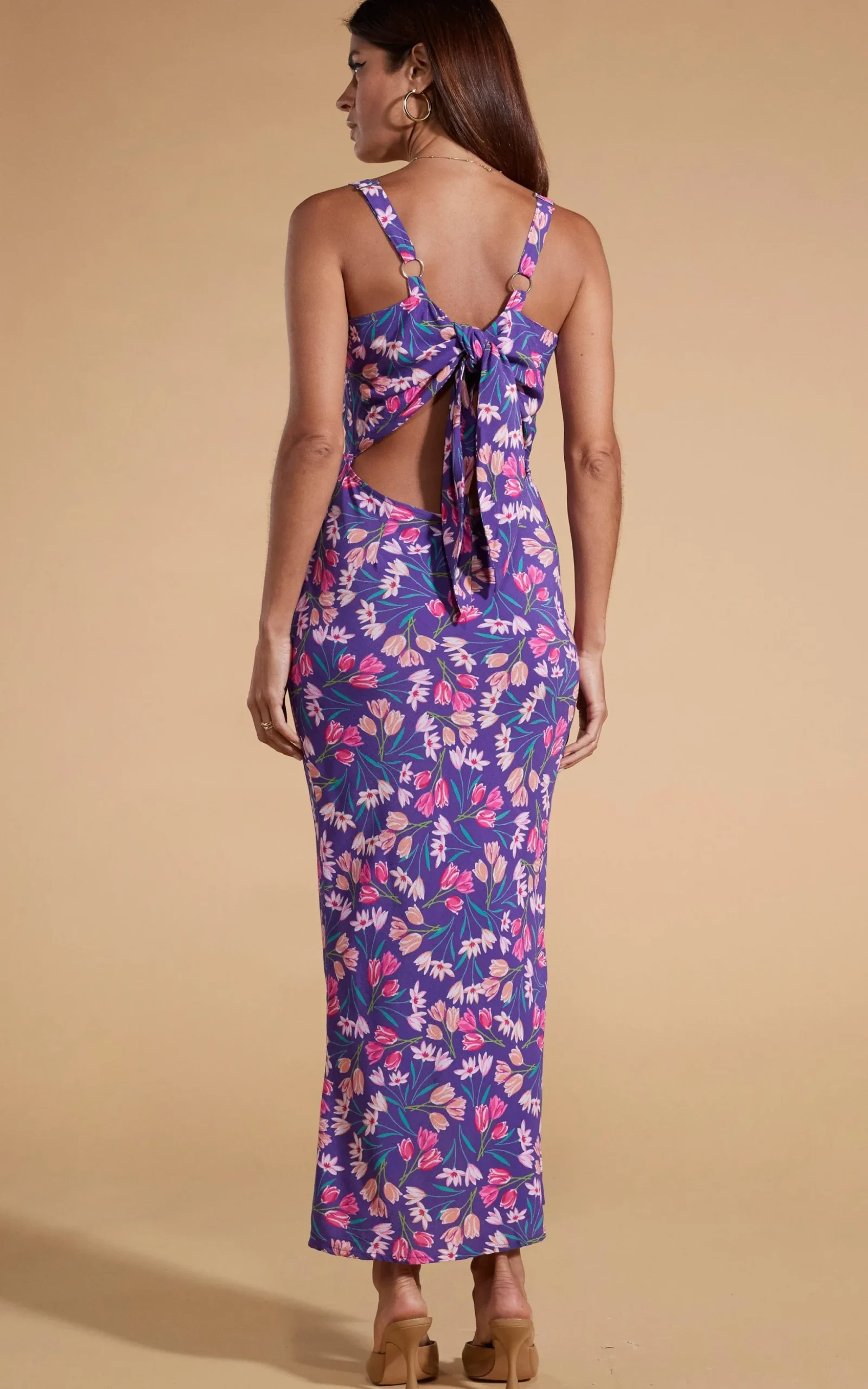 Sabrina Midaxi Dress In Purple Tulip