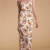 Sienna Midaxi Slip Dress In Tropic Natural
