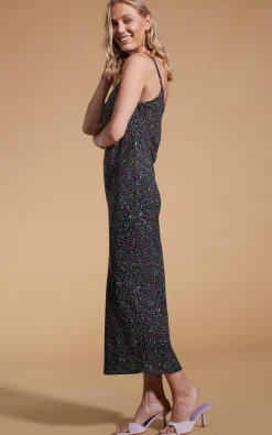 Sienna Midaxi Slip Dress In Ditzy Multi Leopard