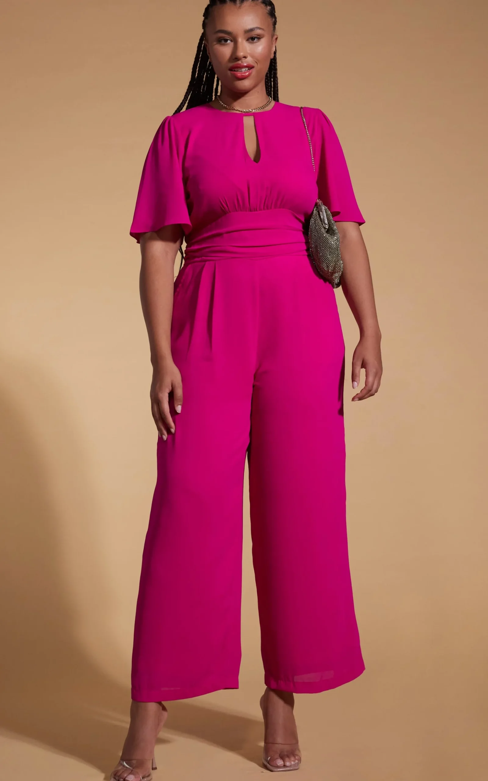 Silva Jumpsuit In Magenta- Extended Sizing