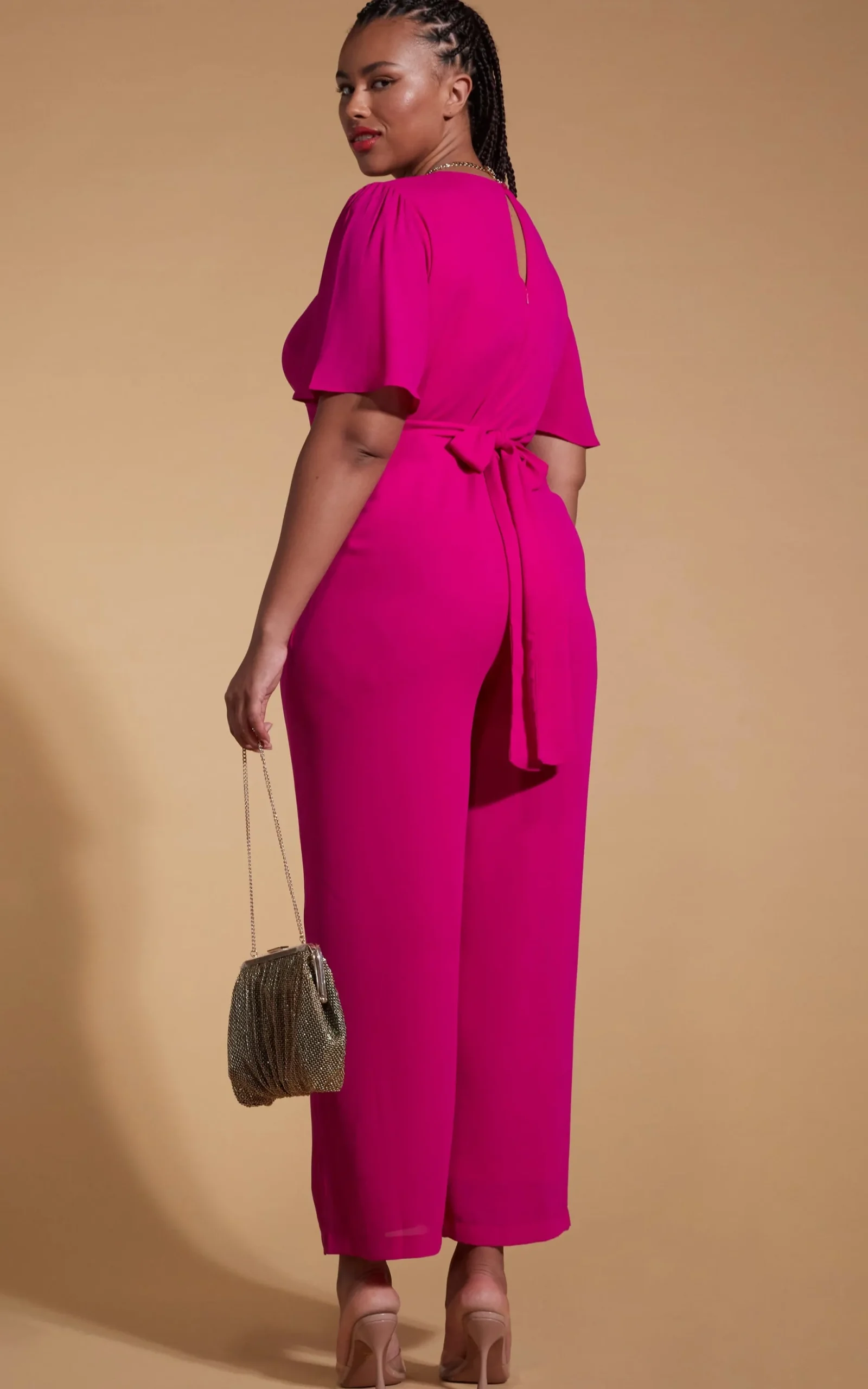 Silva Jumpsuit In Magenta- Extended Sizing