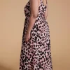 Sookie Slip Dress In Blush Leopard-Extended Sizing