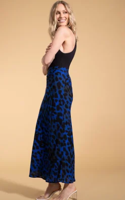 Sophie Skirt In Blue Leopard