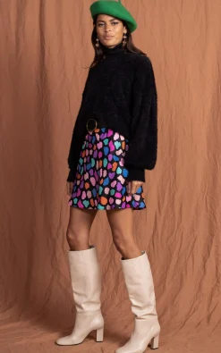 Stevie Mini Skirt In Multi Cloud