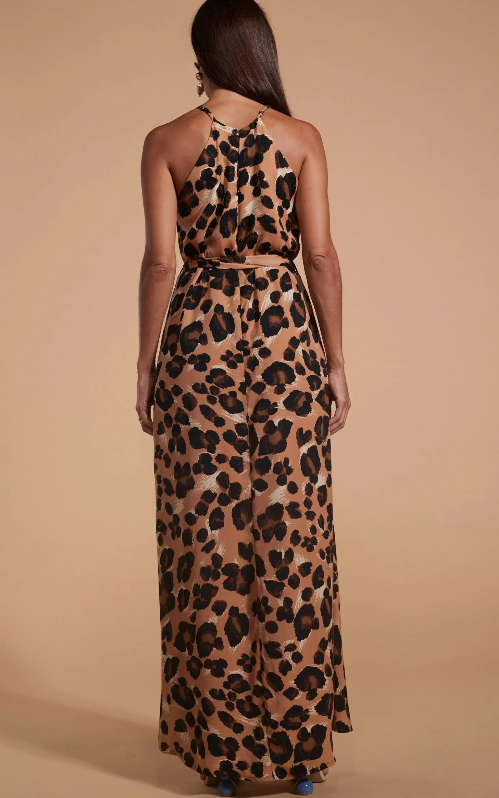 Sunset Dress In Painted Leopard
