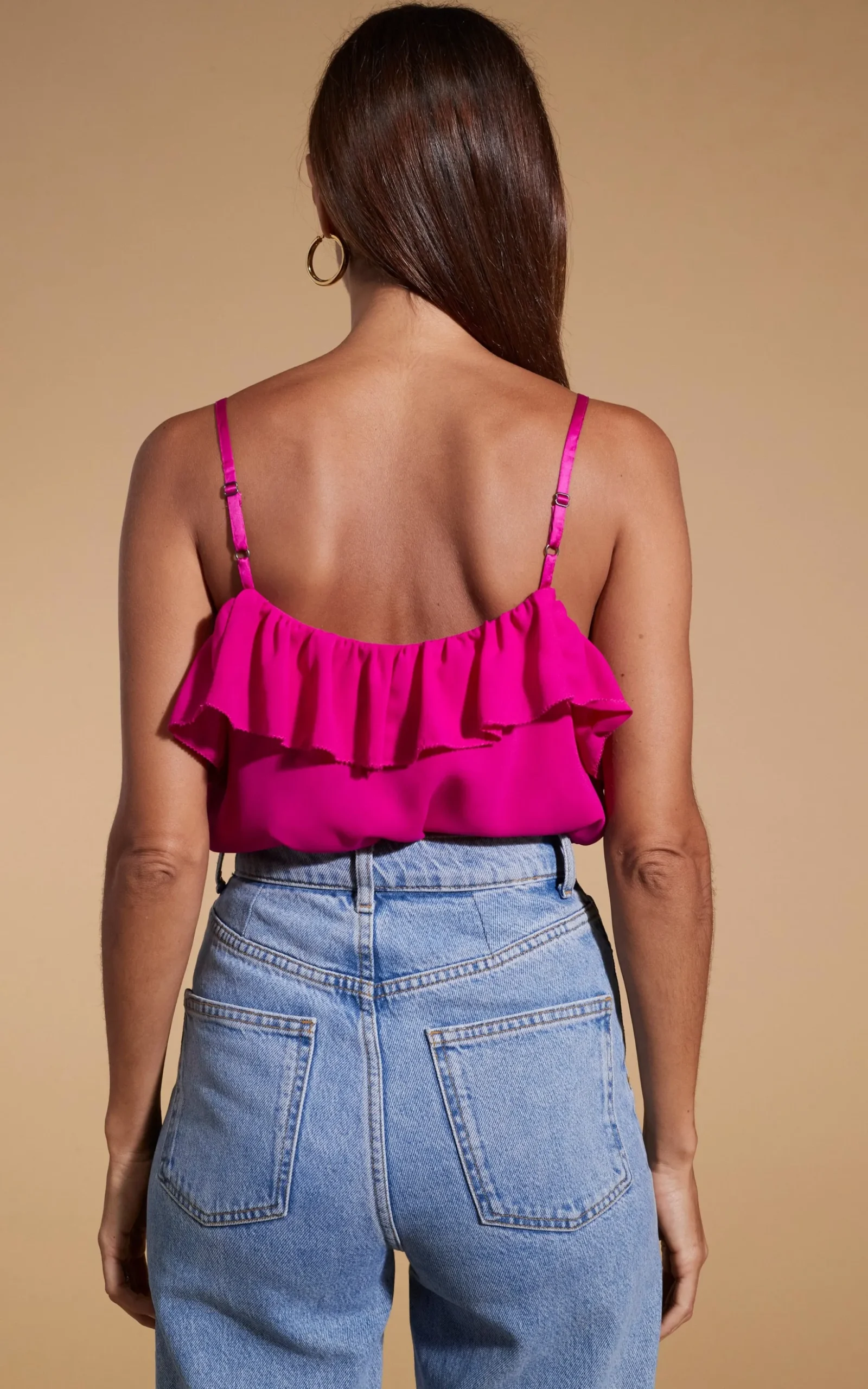 Susie Frill Cami Top In Magenta