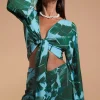 Takumi Top In Vintage Palm Blue Base