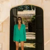 Tatiyana Linen Blazer In Vivid Green