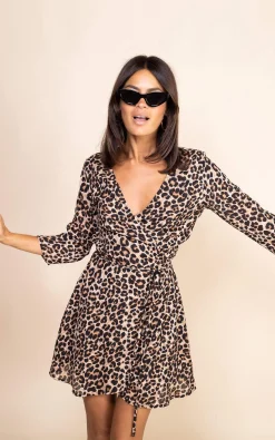 Teagan Mini Dress In Rich Leopard