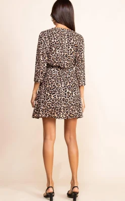 Teagan Mini Dress In Rich Leopard